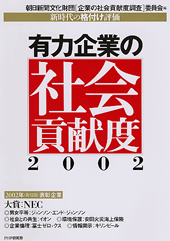 有力企業の社会貢献度 2002
