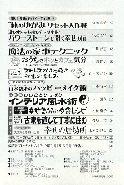 月刊誌PHP増刊号 2006年4月