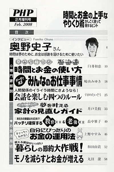 月刊誌PHP増刊号 2008年2月